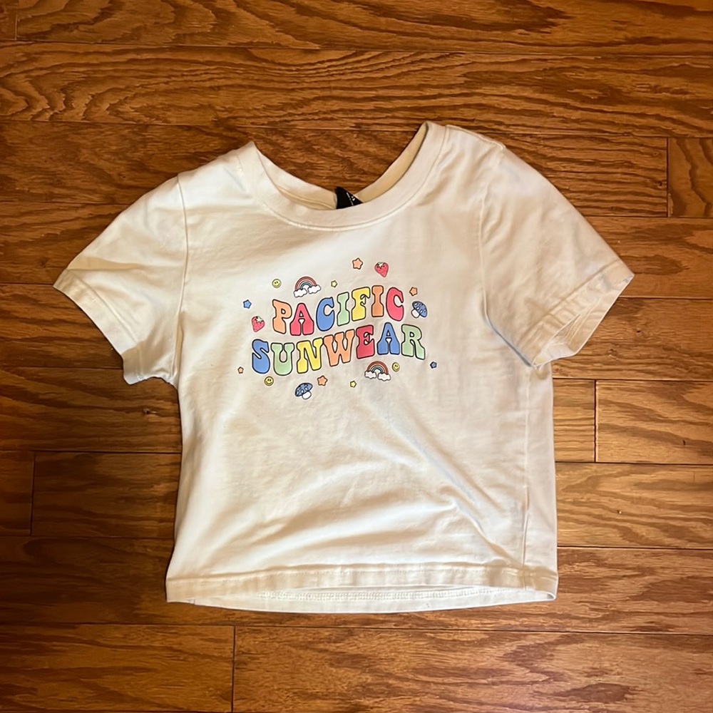 Pac sun, size XS, White cropped Shirt